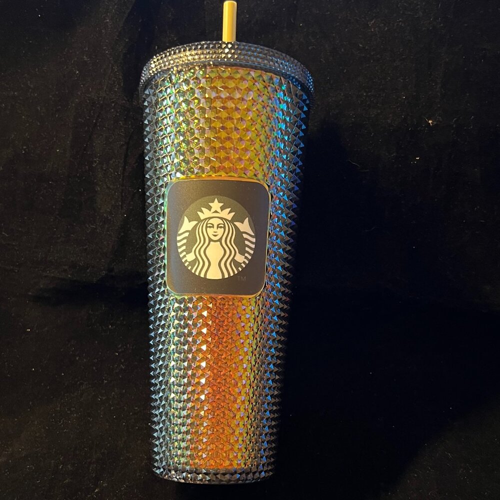 Starbucks Studded Cold Cup Iridescent Tumbler 24 Oz New No Box